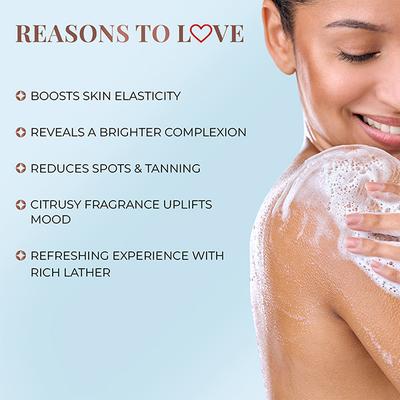 Just Herbs Bath & Body Lime +Liquorice Vitamin C Skin Brightening Exfoliating Body Wash-Paraben & Sls / Sles Free 300ml - Shower Gels & Body Wash