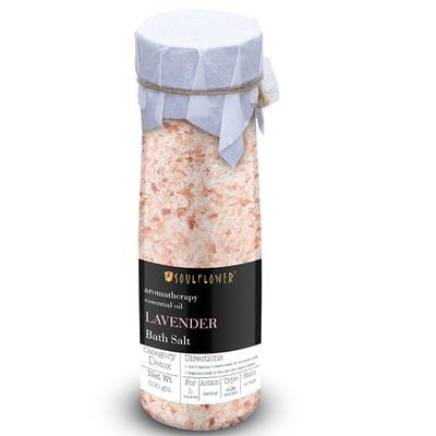 Soulflower Lavender Himalayan Pink Rock Aroma Bath Salt 500 gm - Bath Salts