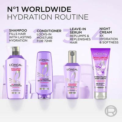 L'Oreal Paris Hyaluron Moisture 72H Moisture Filling Shampoo With Hyaluronic Acid 650 ml - Shampoos