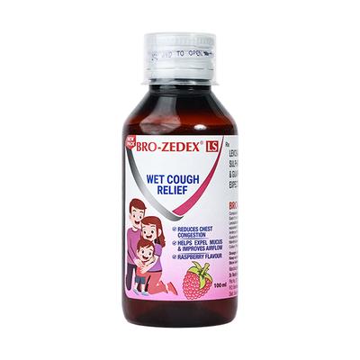 BRO ZEDEX LS WET COUGH RELIEF RASPBERRY FLAVOUR Expectorant 100ml - Cough And Cold-Cou