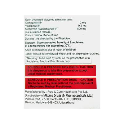 GLIMISCORE MV2 Tablet 15's - Diabetes-Ant