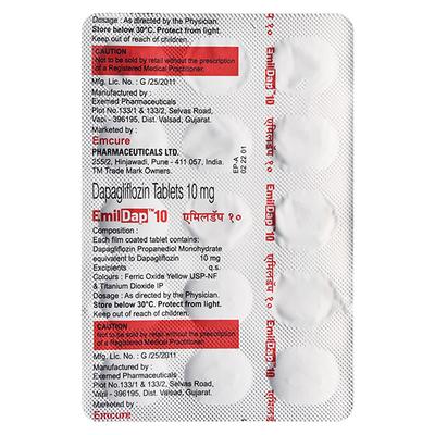 EMILDAP 10 Tablet 15's - Diabetes-Ant