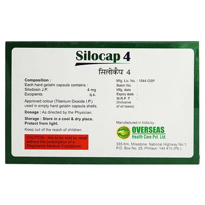 Silocap 4Mg Capsule 10's - Bladder And Prostate Disorders-Dru