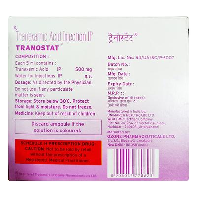 Tranostat 500mg Injection 5ml - Bleeding Disorders-Hae