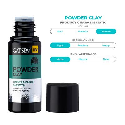 Gatsby Powder Clay Unbreakable Smooth 20 gm - Hair Gels & Waxes