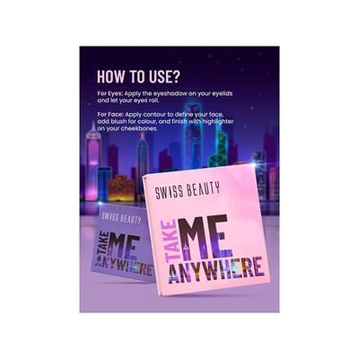 Swiss Beauty Take Me Anywhere Face Palette - Travel Time 45 gm - Blushes
