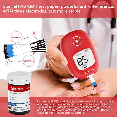 Sinocare Safe AQ Blood Glucose Test Strips 200's + Lancets 200's - Blood Glucose Monitors/Strips