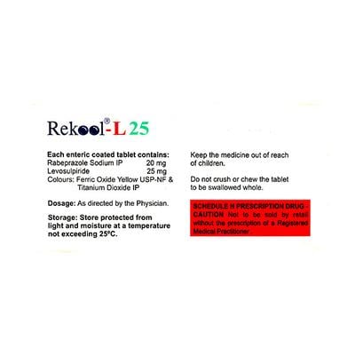Rekool L 25 Tablet 15'S - Ulcer/Reflux/Flatulence-Aaa