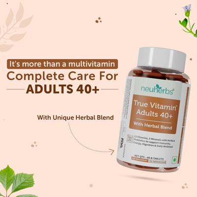 Neuherbs True Vitamin Adults 40+ Tablets 45's - Multi-Vitamins