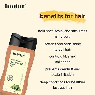 Inatur Pure & Cold Pressed Oil - Sesame (Til Oil) 100 ml - Massage Oils