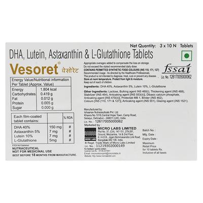 VESORET Tablet 10's - Supplements-Sup