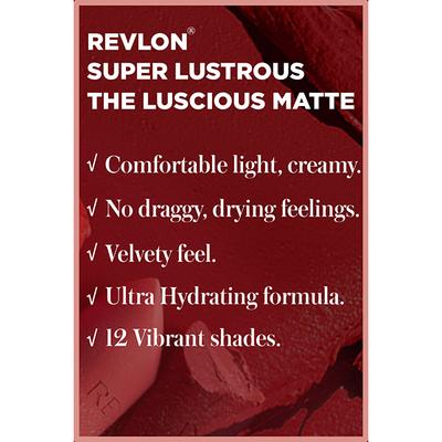 Revlon Super Lustrous - The Luscious Matte Lipstick - Cherries in the Snow 4.2 gm - Lipsticks