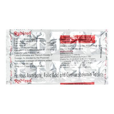 Rubired Tablet 10'S - Iron Supplement/Anaemia-Vma