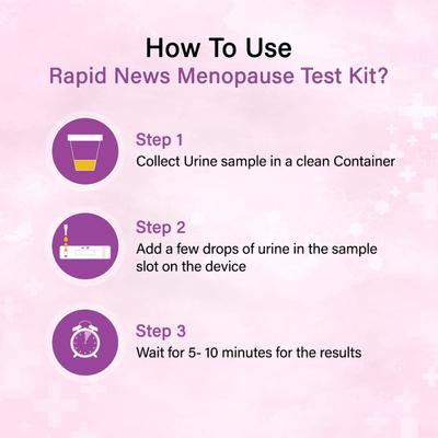 Rapid News Menopause Instant Urine Test Kit 3's - Test Strips & Lancets