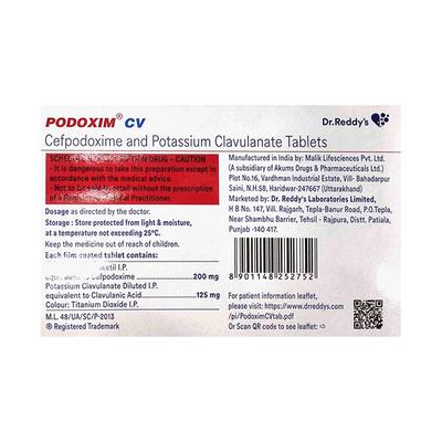 Podoxim CV Tablet 10'S - Bacterial Infections-Cep