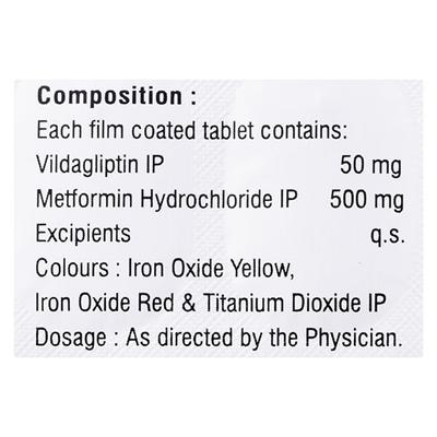 NUVILDA M 500mg Tablet 15's - Diabetes-Ant
