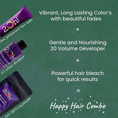 2.Oh! Semi Permanent Hair Color + Lightning Kit - Aqua Marine Combo 1's - Hair Creams