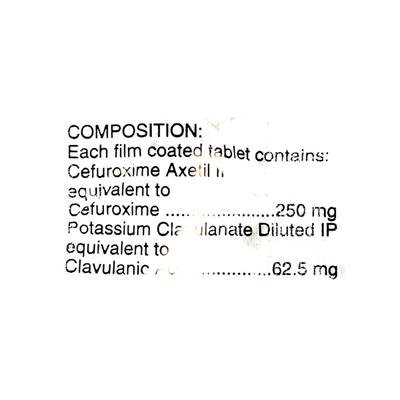 Zefu CV 250mg Tablet 6'S - Bacterial Infections-Cep