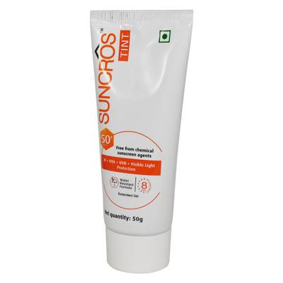 Suncros Tint SPF 50+ Sunprotect Gel 50gm - Sunscreen Preparations-Emo