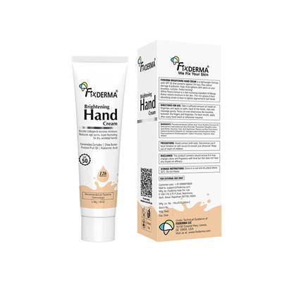 Fixderma Brightening Hand Cream for Women and Men, for Dry and Rough Hands All Skins Types 30 gm - Night Cream