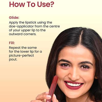 Swiss Beauty Mudpie Lipstick-Lush Peach 3 gm - Lipsticks