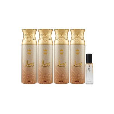 Ajmal 4 Wisal Deo & Aretha EDP Pack of 5 20 ml - Women Perfumes (Edt/Edp)
