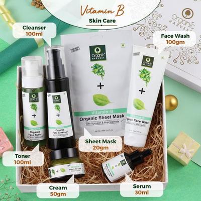 Organic Harvest Vitamin B Skin Care Beauty Gift Set for Women & Girls Luxury Combo Kit For All OCC 1's - Facial Kits