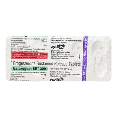 Naturogest SR 200mg Tablet 10'S - Hormonal Therapy-Oes
