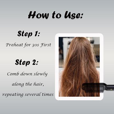 Ktein Hair Straightener Brush Effortless Styling, Fast Heating, Anti-Scald 300 gm - Hair Brushes