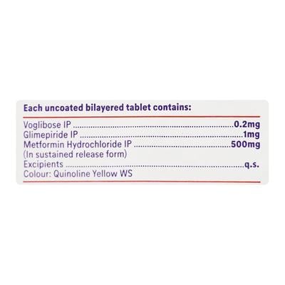 Glimy MV 1 Tablet 10'S - Diabetes-Ant