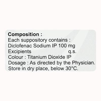 DYNAPAR 100mg Suppositories 5's - Pain relief-Nsa