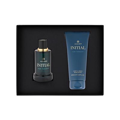 Aigner Initial for Tonight Set (Eau De Parfum 100ml + Hair and Body Shampoo 200ml) 1's - Men Perfumes (Edt/Edp)