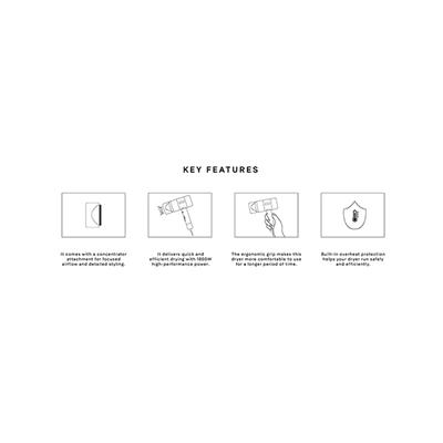 Winston Turbo Pro Hair Dryer - 1800W, Quick Drying Blow Dryer 1's - Hair Dryers