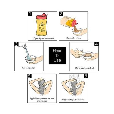 Meera Herbal Hair Wash Powder Pp 80 ml - Dry Shampoos & Conditioners