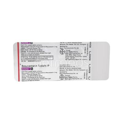 Rovio 5mg Tablet 10'S - High Cholesterol-Dys