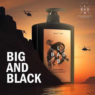 Bad Lab Caveman Cleaner 3-in-1 Hair, Face, Body Shampoo 800 ml - Shower Gels & Body Wash