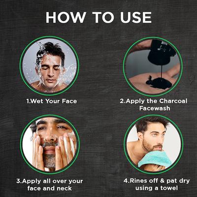 Mancode Activated Charcoal Face Wash for Men - Deep Cleansing & Detoxifying for Clear Skin 100 ml - Face Wash & Cleansers