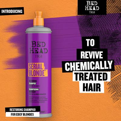 Bed Head Tigi Serial Blonde Restoring Shampoo for Blonde Coloured and Damaged Hair 600 ml - Shampoos