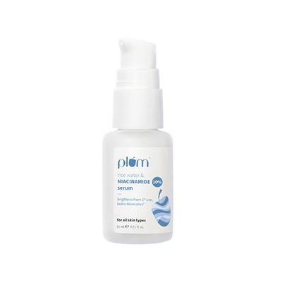 Plum 10% Niacinamide Face Serum with Rice Water Clarity Boost Fragrance free 15ml - Face Serum