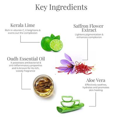 Forest Essentials Body Mist Lime Saffron and Oudh Natural and Hydrating Body Spray for Men and Women 130 ml - Body Mist/Spray