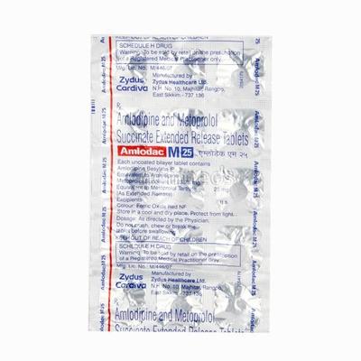 Amlodac M 25/5mg Tablet 15'S - Hypertension-Cal