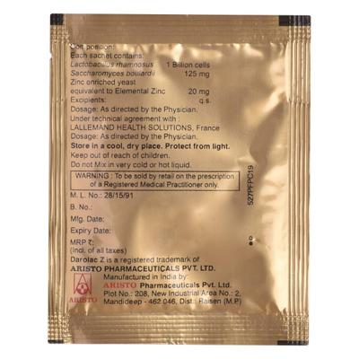 DAROLAC Z Sachet 2gm - Diarrhoea-Ant