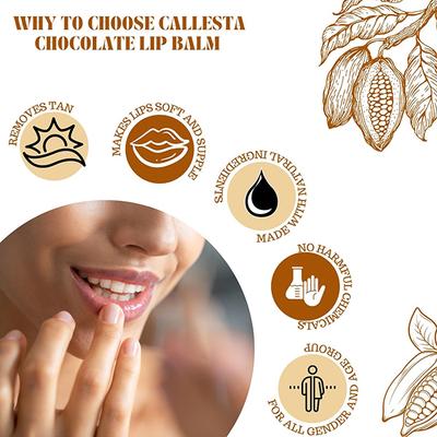 Callesta Tan Removal Chocolate Lip Balm 8 gm - Lip Balms