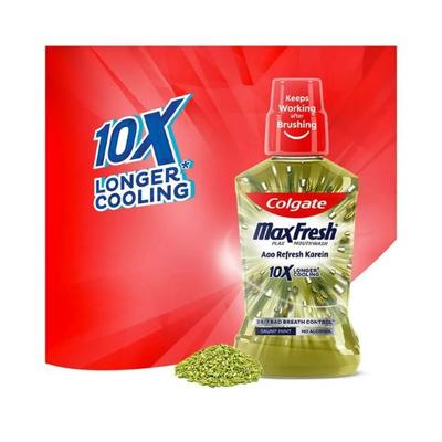 Colgate-Palmolive, Colgate Maxfresh Antibacterial Mouthwash(Saunf), Removes 99% Germs with CPC, 24/7 Fresh Breath 250 ml - Mouthwash