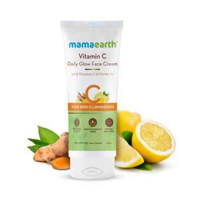Mamaearth Vitamin C Daily Glow Face Cream With Vitamin C & Turmeric for Skin Illumination 80 gm - Face Moisturizers