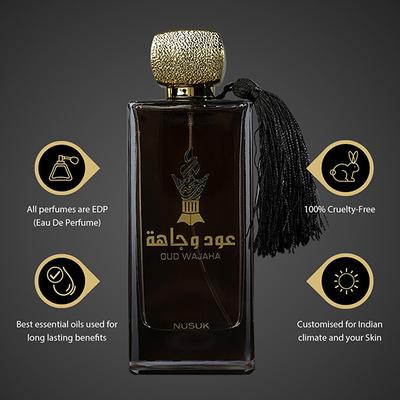 NUSUK Oud Wajaha EDP Perfume for Men 100 ml - Men Perfumes (Edt/Edp)