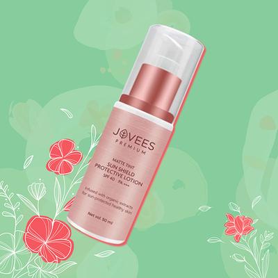 Jovees Premium Matte Tint Sun Shield SPF 40 PA++ Protective Lotion 50 ml - Face Sunscreen