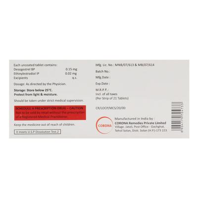 Locipil Tablet 21'S - Contraception-Ora