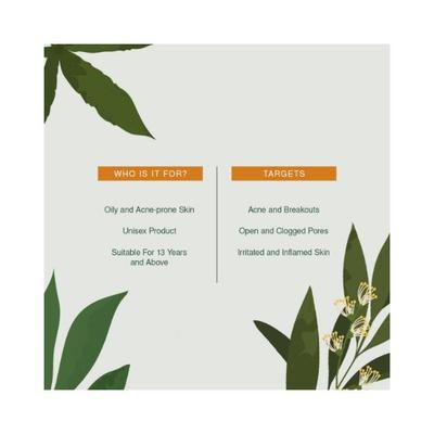 Juicy Chemistry Hemp, Tea Tree & Neem-Organic Face Wash for Acne Prone & Oily Skin 100ml - Face Wash & Cleansers