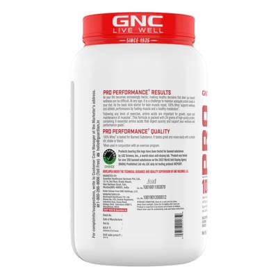 GNC Pro Performance 100% Whey Protein Powder - Chocolate Supreme 0.9 kg - Whey Proteins